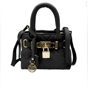Badgley Mischka Elegant Mini Black Quilted Handbag